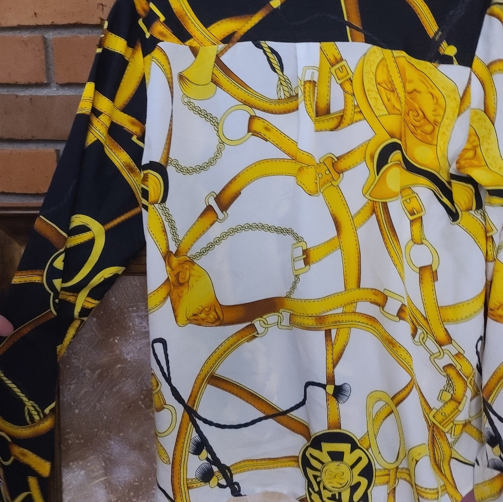 Seen And Be Seen Bold Yellow and Black Patterned Shirt Medium - Picture 9 of 9
